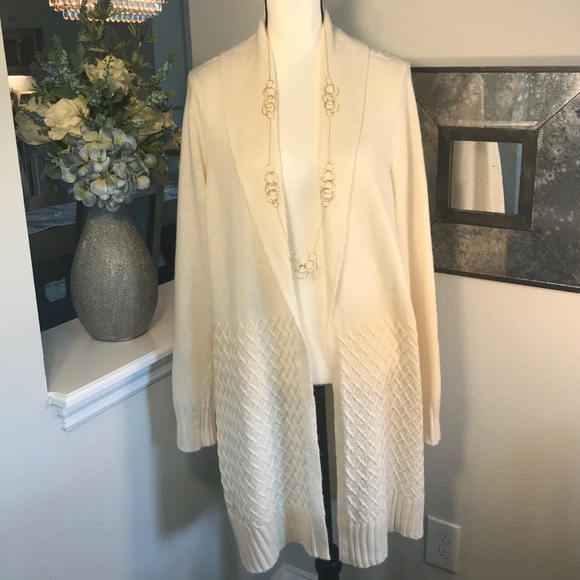 Chico's Sweaters - Chico’s Cable Stitch Cardigan Sweater